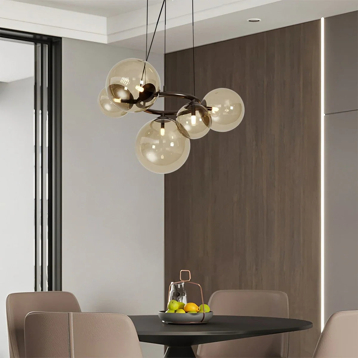 Luxurious Single-Tone Glass Spheres Chandelier – Glass detail 5