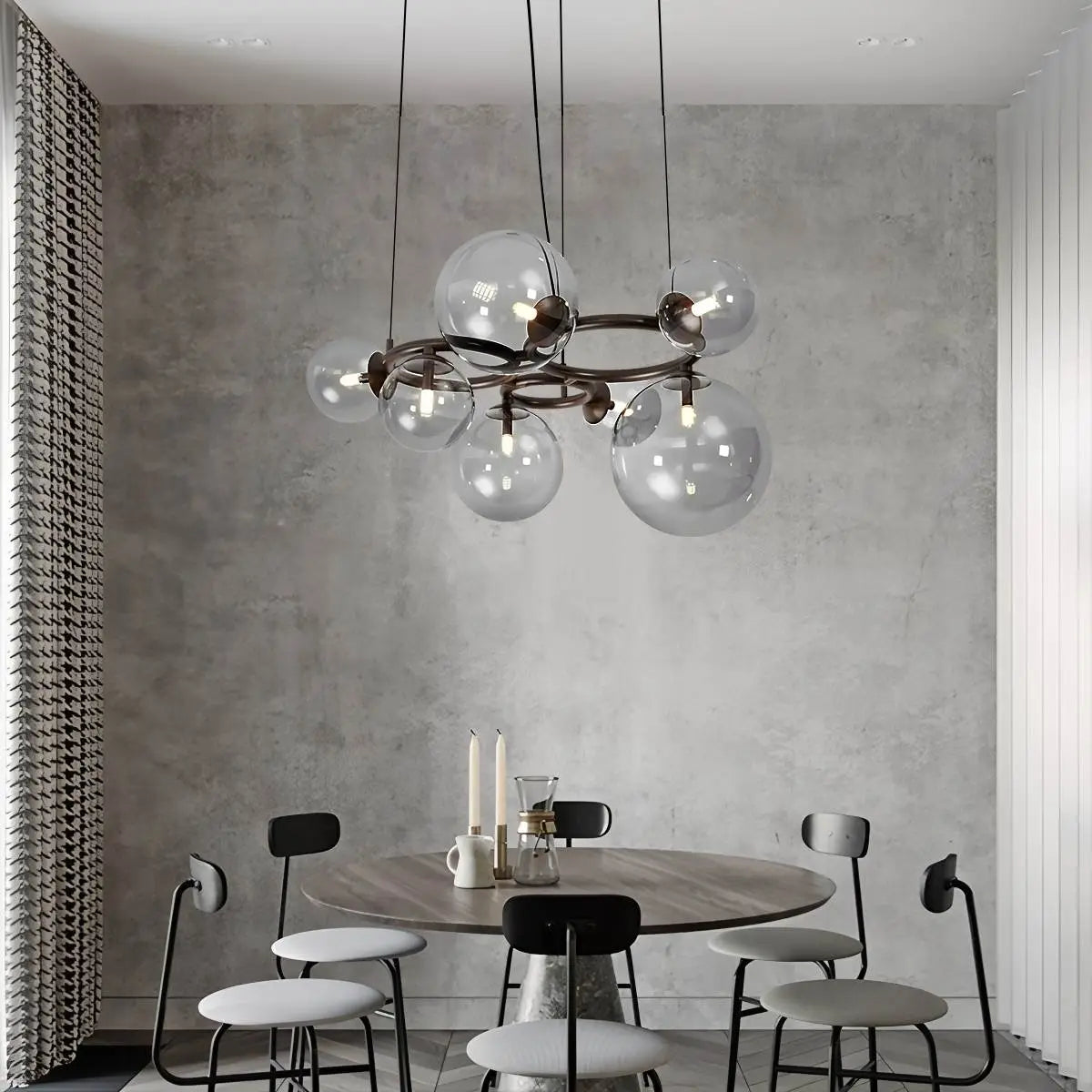 Luxurious Single-Tone Glass Spheres Chandelier – Glass detail 20