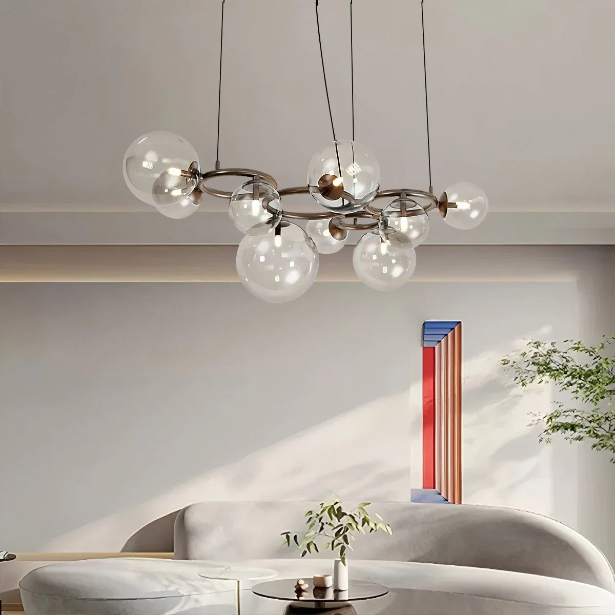 Luxurious Single-Tone Glass Spheres Chandelier – Glass detail 23