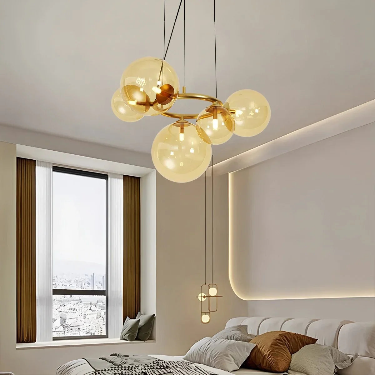 Luxurious Single-Tone Glass Spheres Chandelier – Glass detail 26