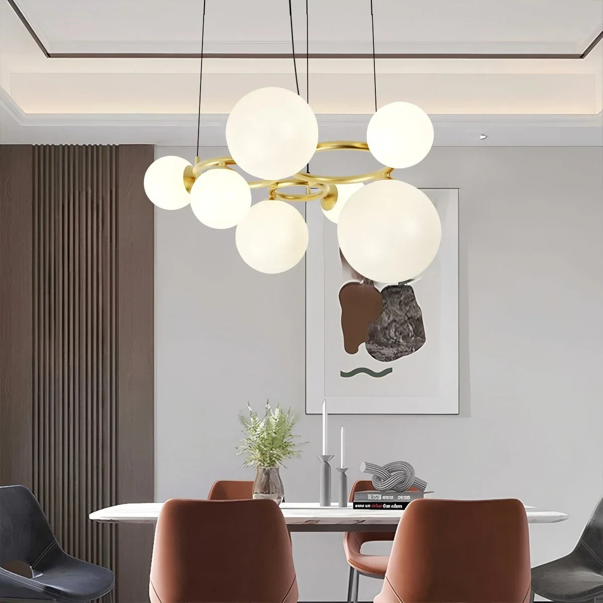 Luxurious Single-Tone Glass Spheres Chandelier – Glass detail 38