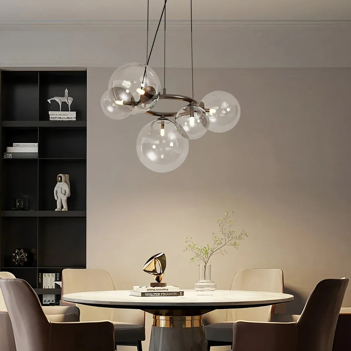 Luxurious Single-Tone Glass Spheres Chandelier – Glass detail 17