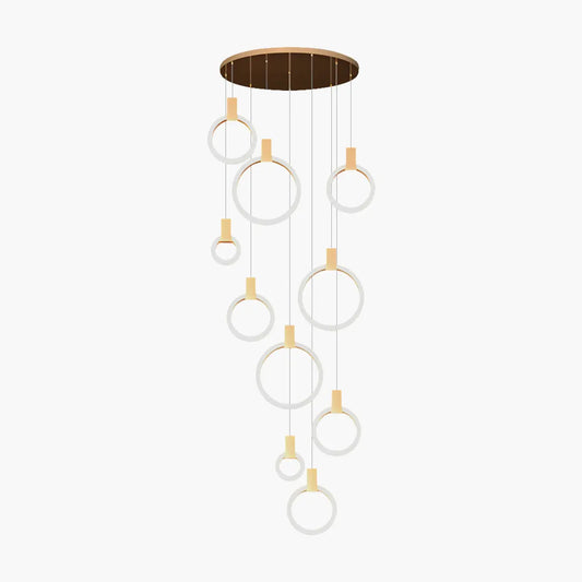 Modern Large Staircase Hanging Chandelier