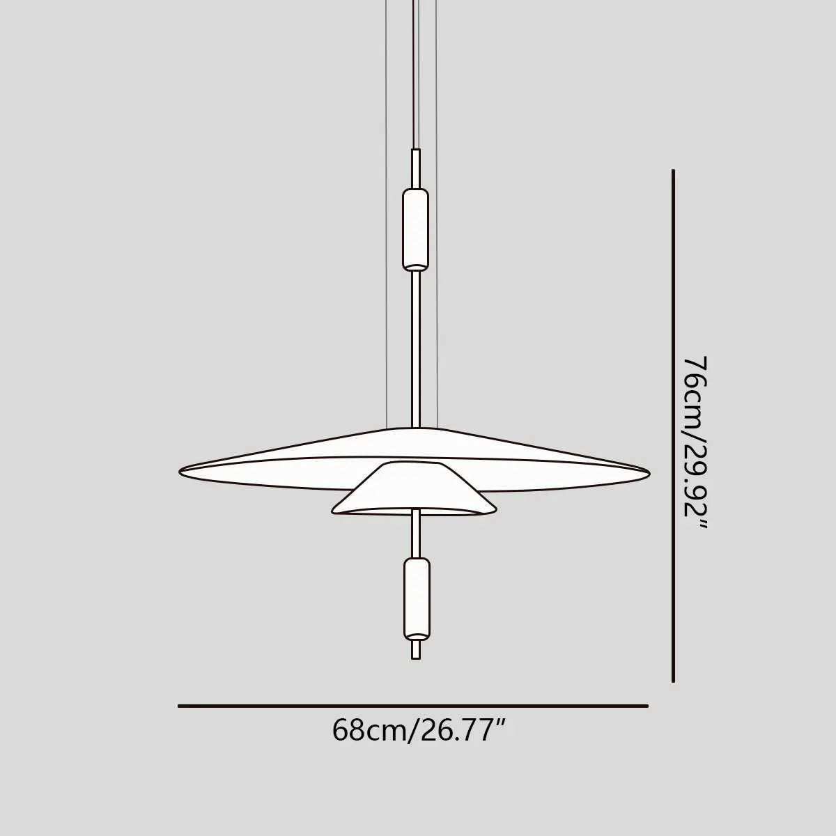 Layered Disc Iron Pendant Light for Dining Room – Iron detail 14