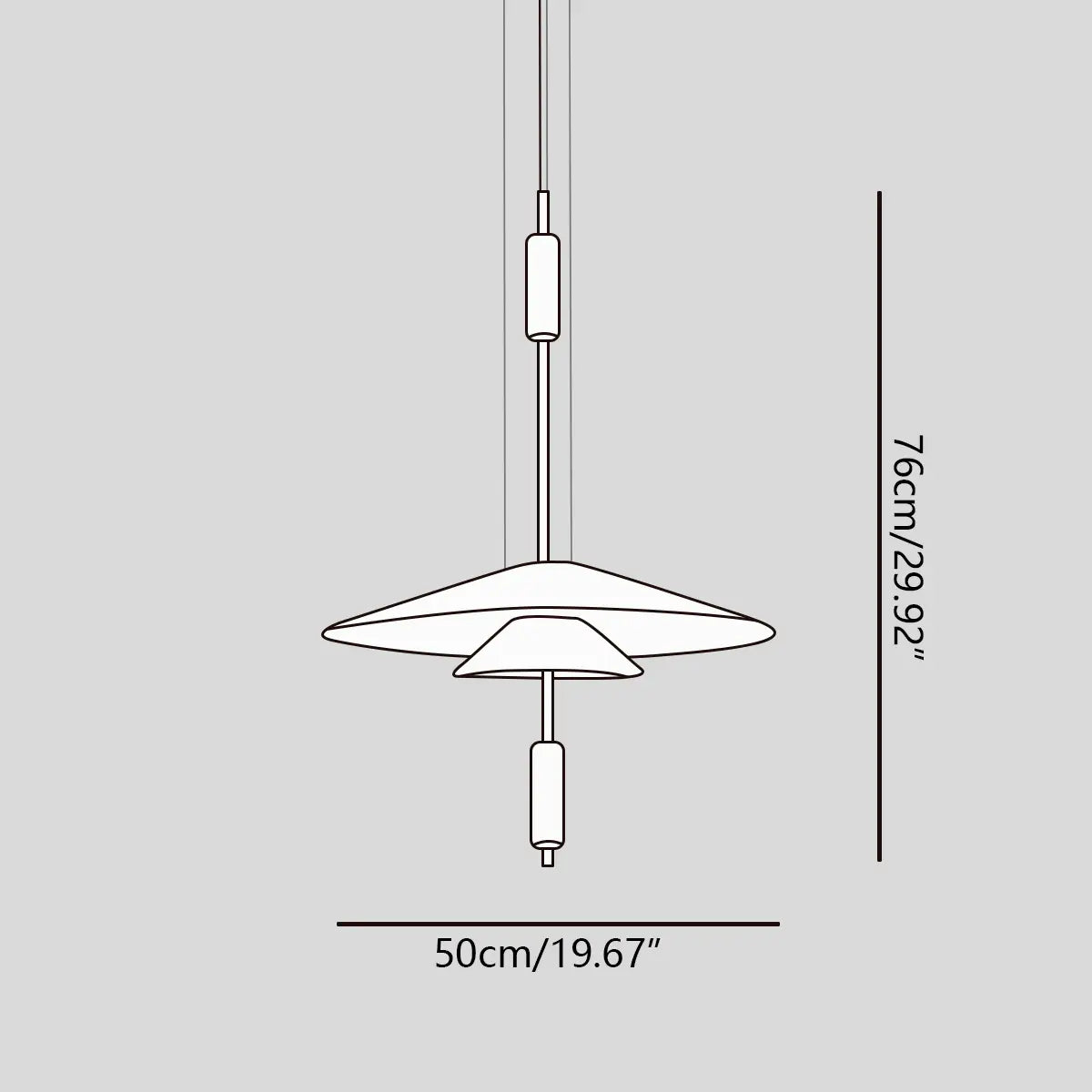 Layered Disc Iron Pendant Light for Dining Room – Iron detail 12