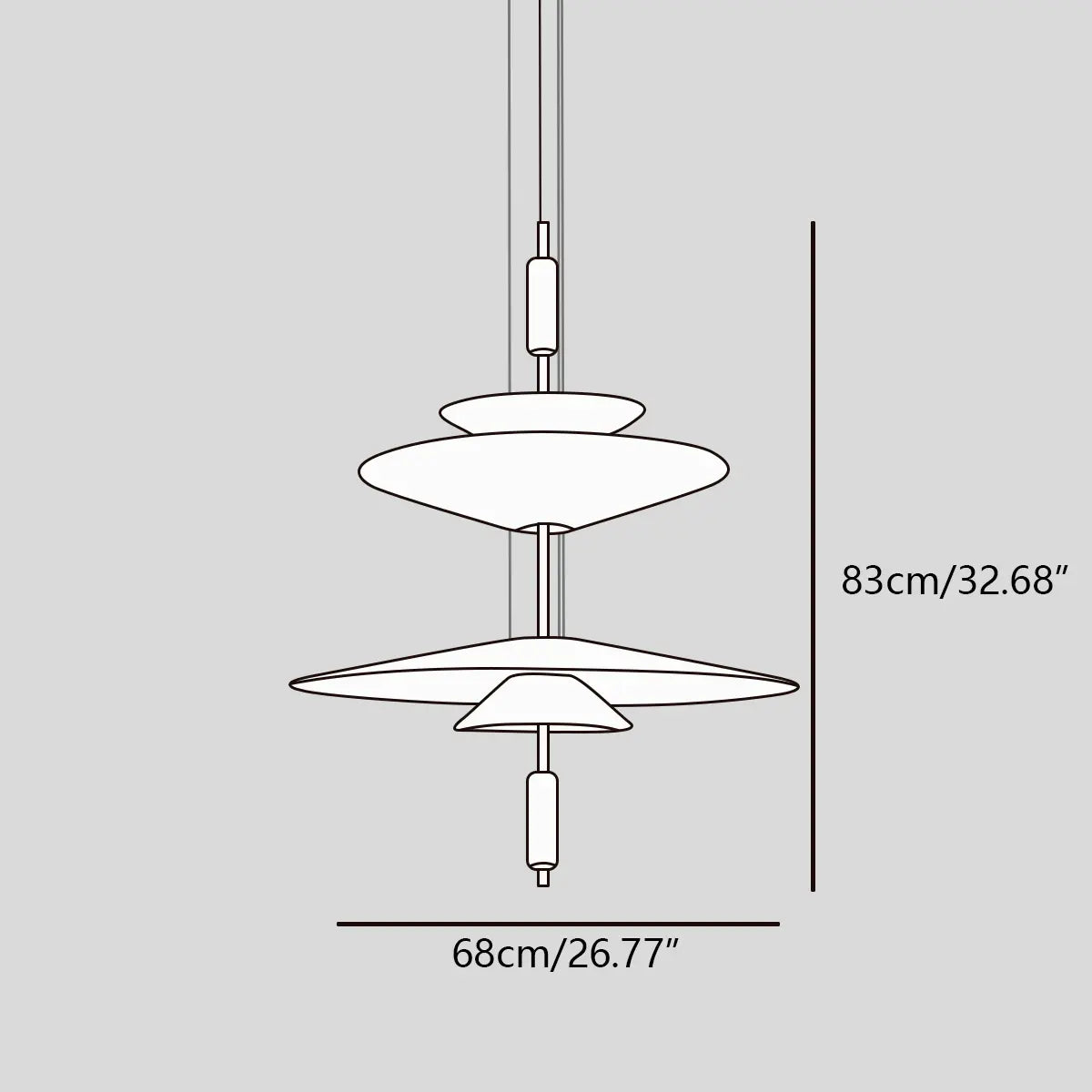 Layered Disc Iron Pendant Light for Dining Room – Iron detail 17