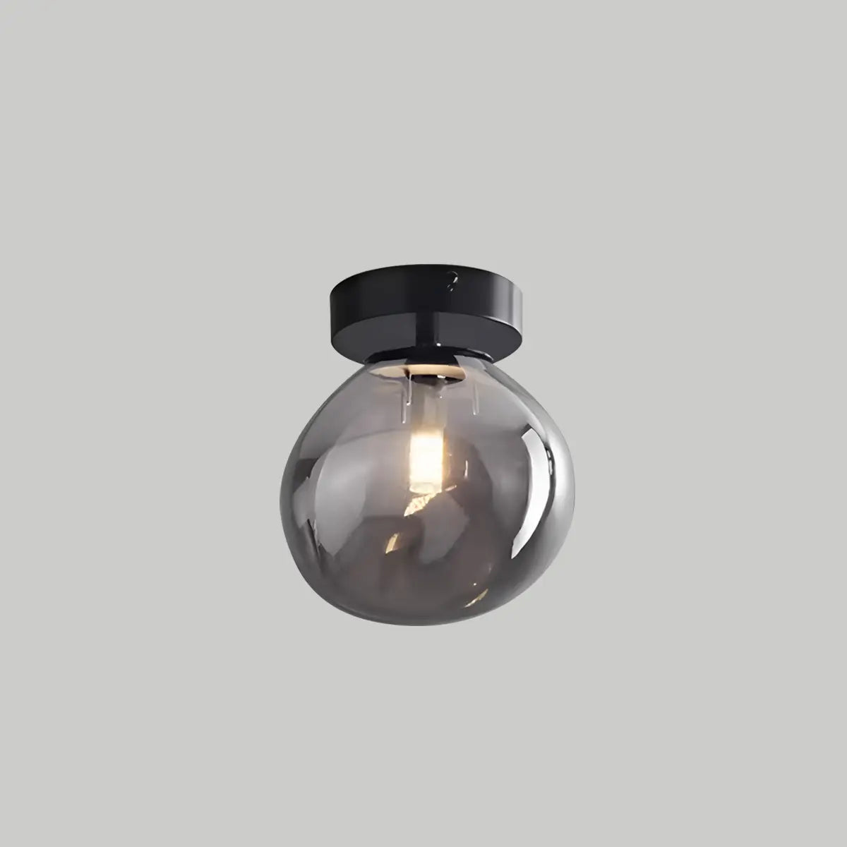 Vintage Glass Semi-Flush Ceiling Light for Entryway – Glass detail 22