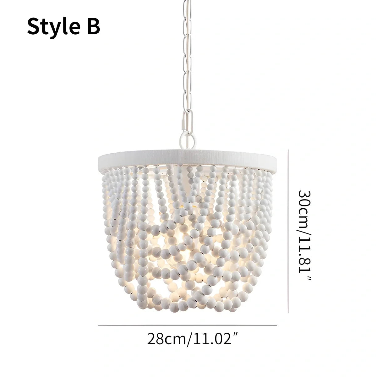 Retro Wooden Bead Chandelier for Dining Room – detail 14