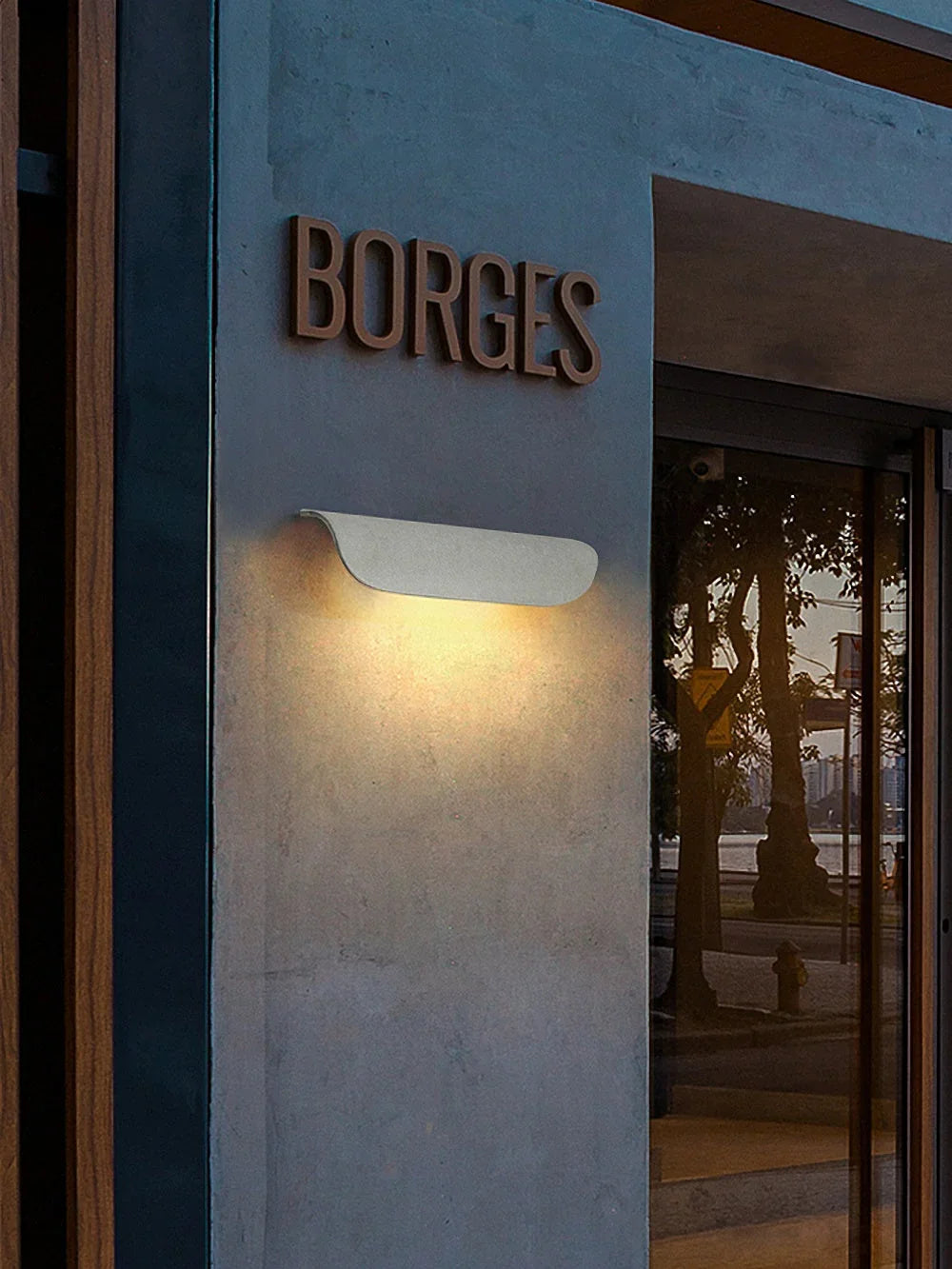 Bay Curved Garden Wall Light – detail 12