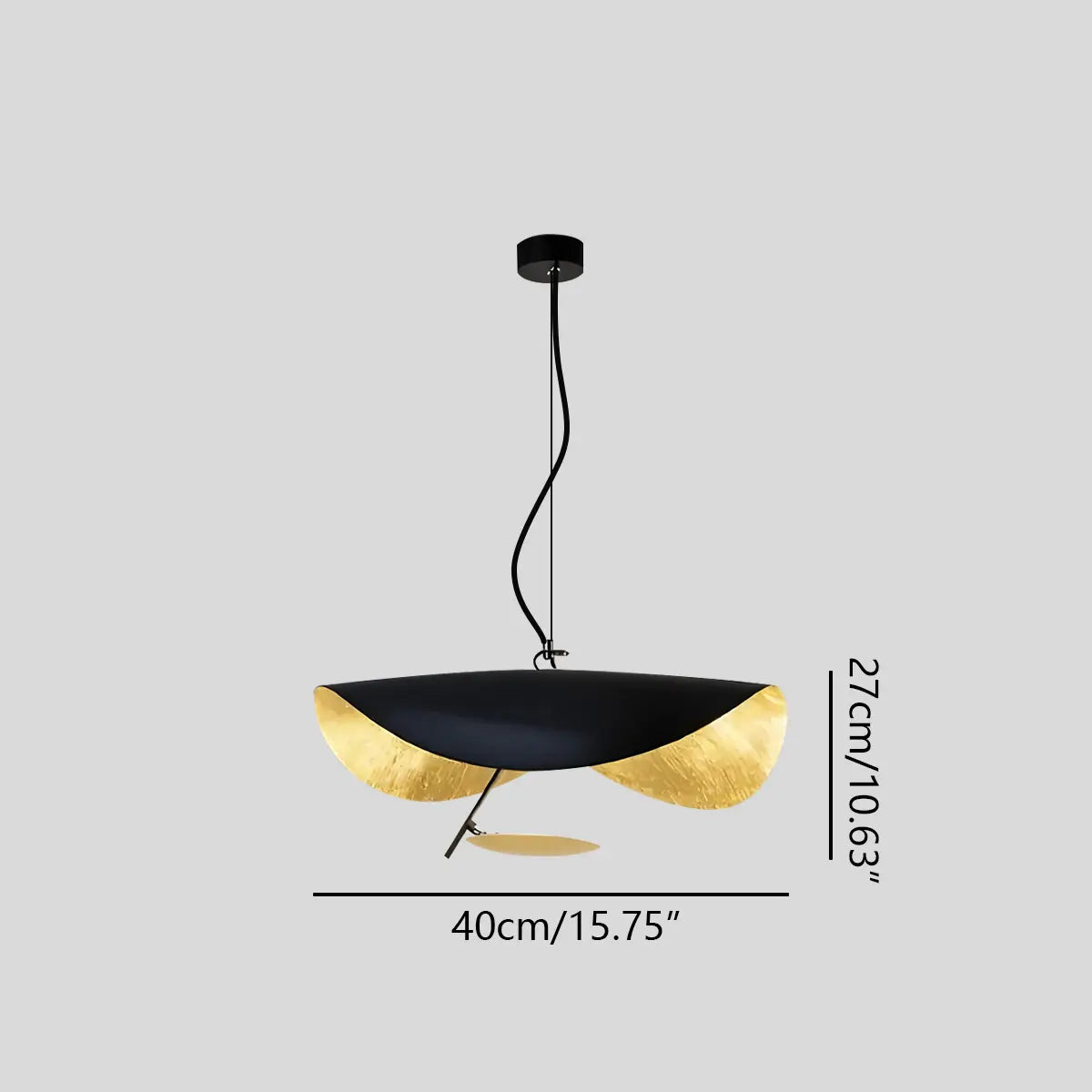 Modern Sculptural Leaf Pendant Light – detail 4