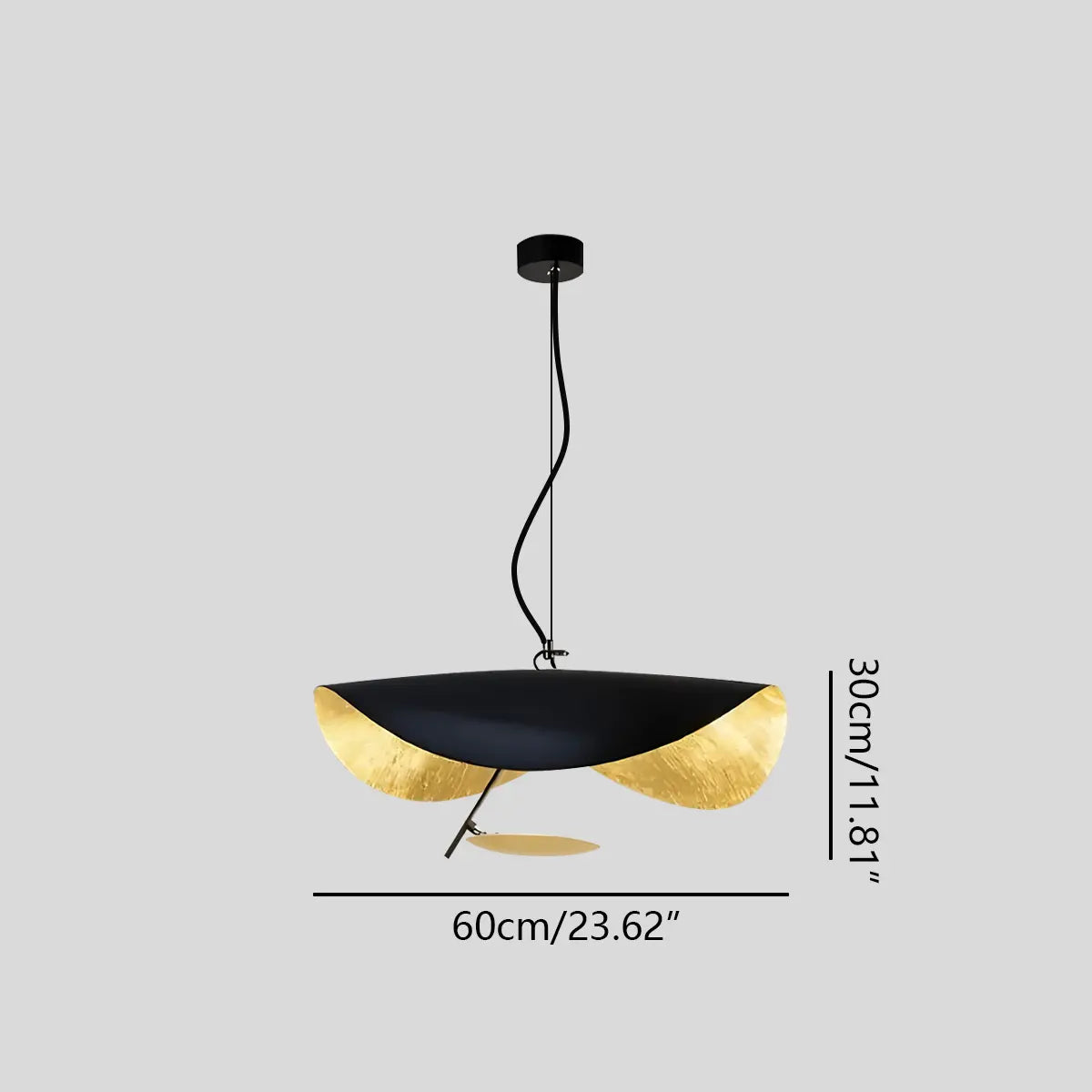 Modern Sculptural Leaf Pendant Light – detail 5