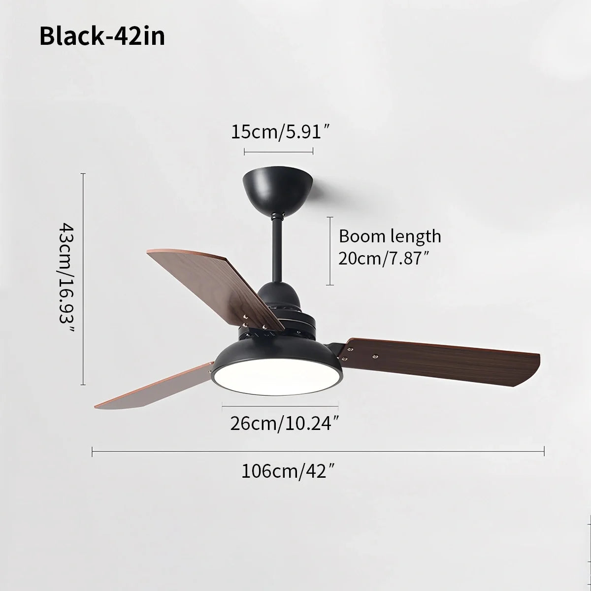 Modern Minimalist Three Leaf Ceiling Fan Light – detail 18