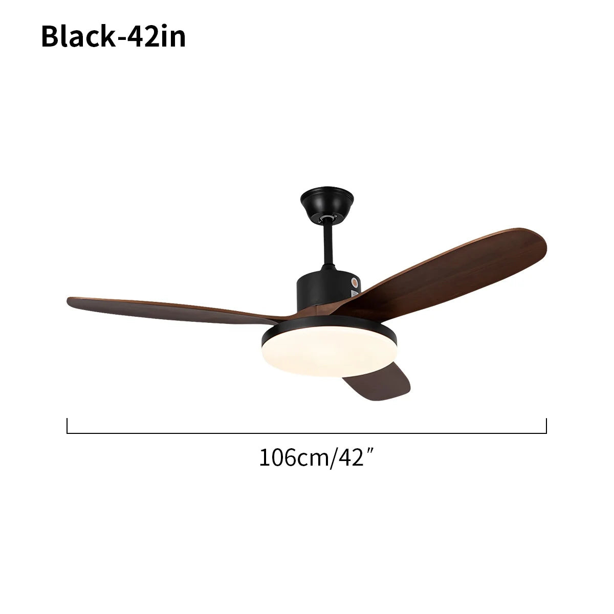 3 Wood Blade Ceiling Fan with Light – Wood detail 4
