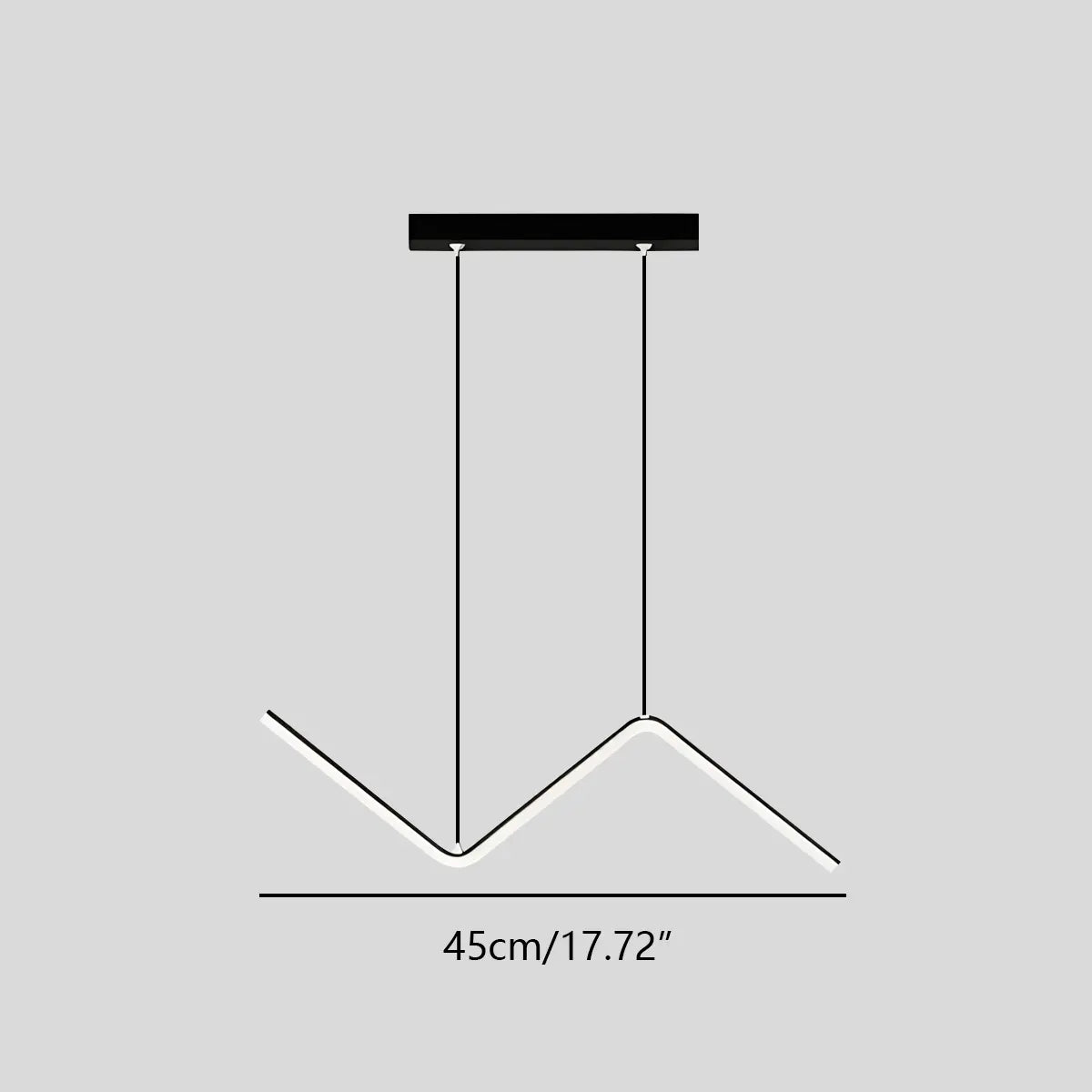 Serena Z-Shaped Pendant Light for Dining Room – detail 4