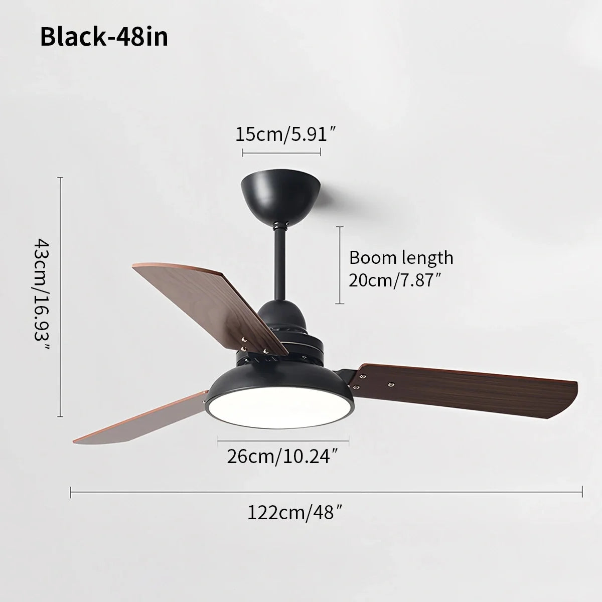 Modern Minimalist Three Leaf Ceiling Fan Light – detail 19
