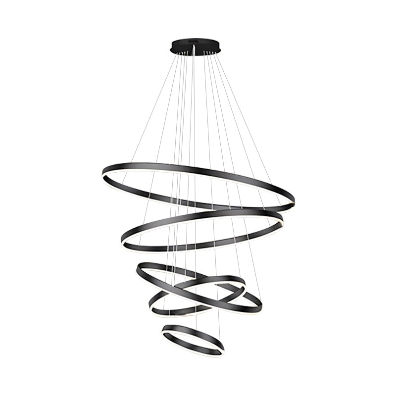 Tiered Ring Chandelier with Multi-Layer Rings – detail 10