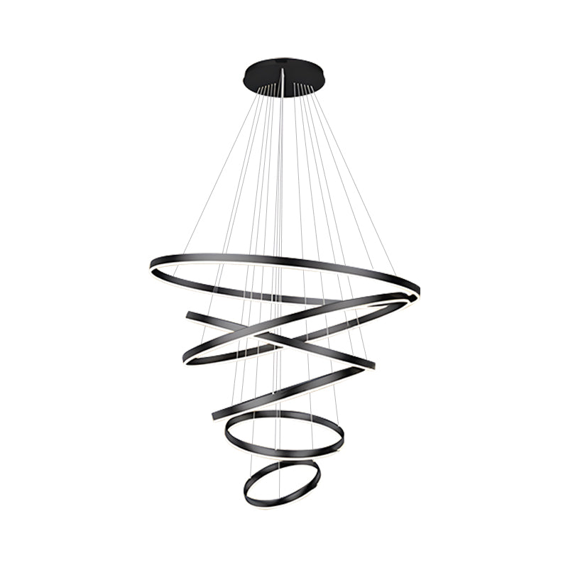 Tiered Ring Chandelier with Multi-Layer Rings – detail 13