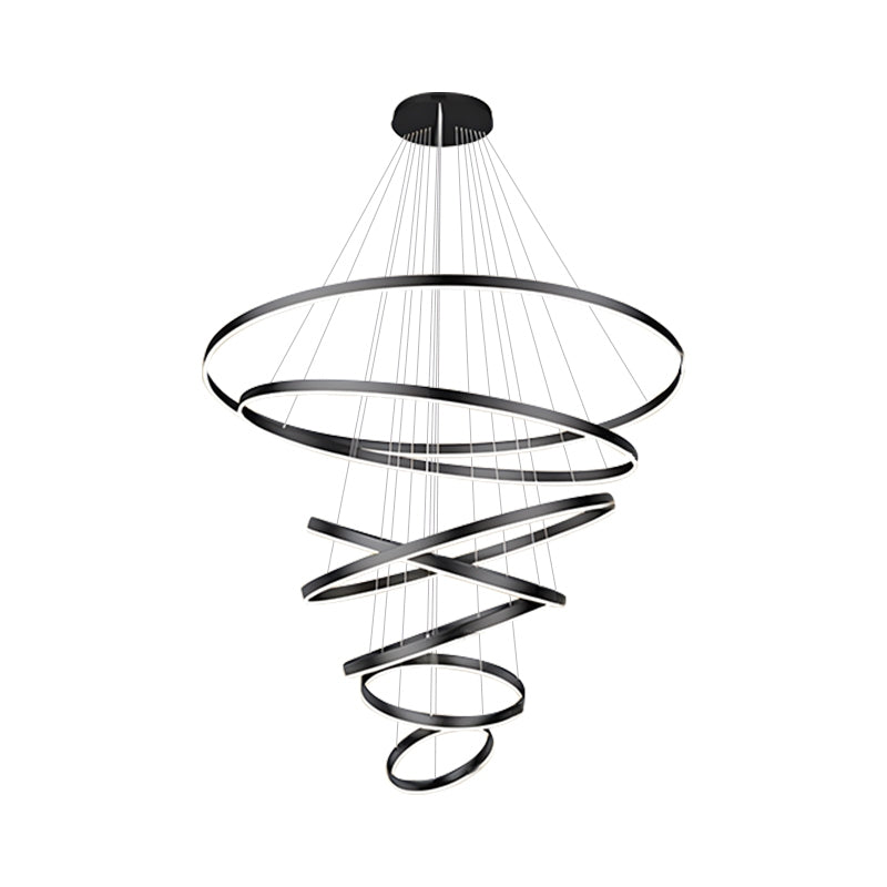 Tiered Ring Chandelier with Multi-Layer Rings – detail 17
