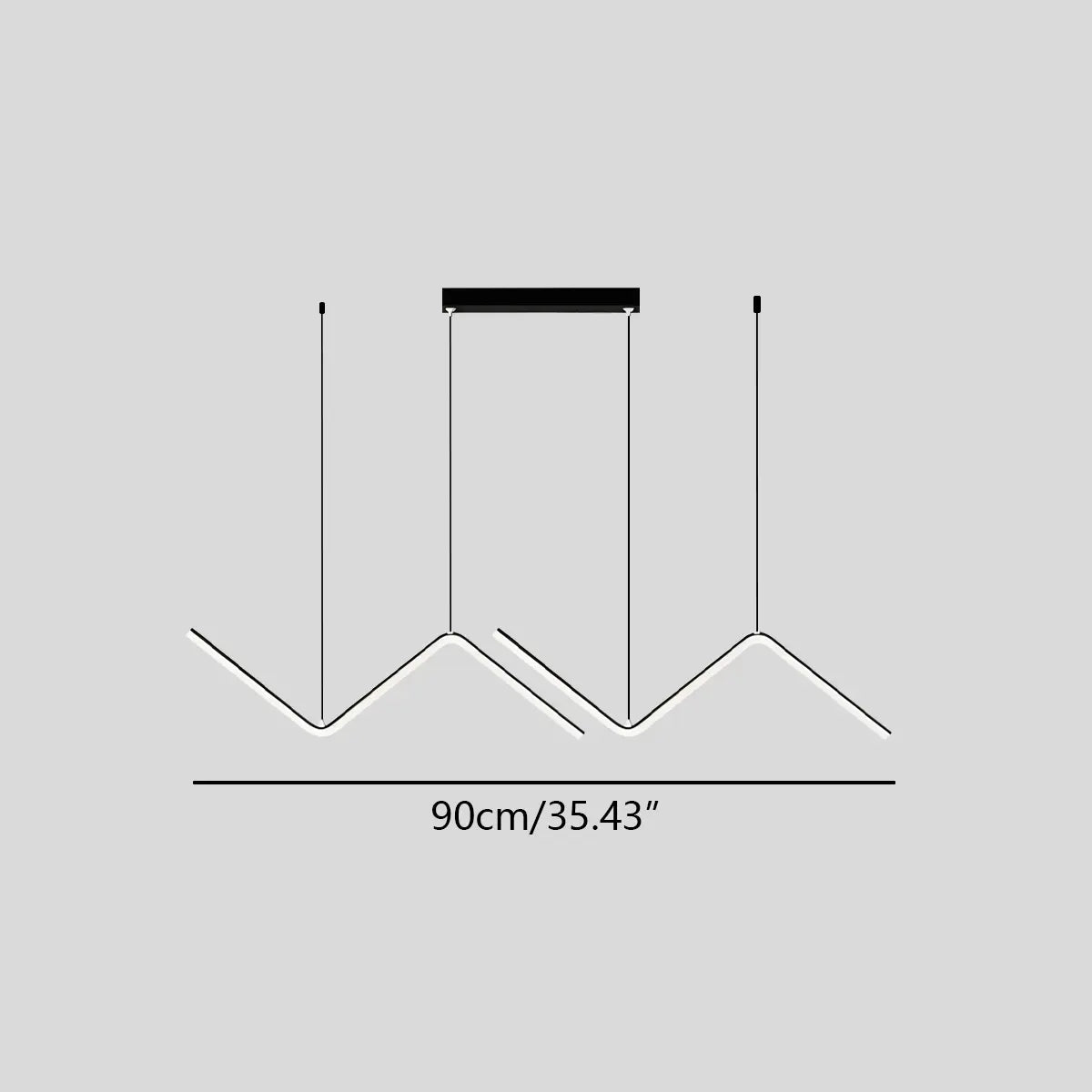 Serena Z-Shaped Pendant Light for Dining Room – detail 7