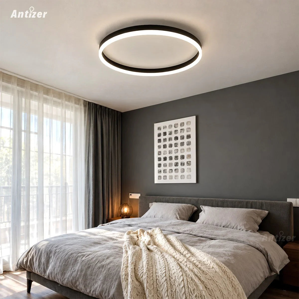 Nordic Circular LED Ceiling Lamp for Bedroom – detail 3