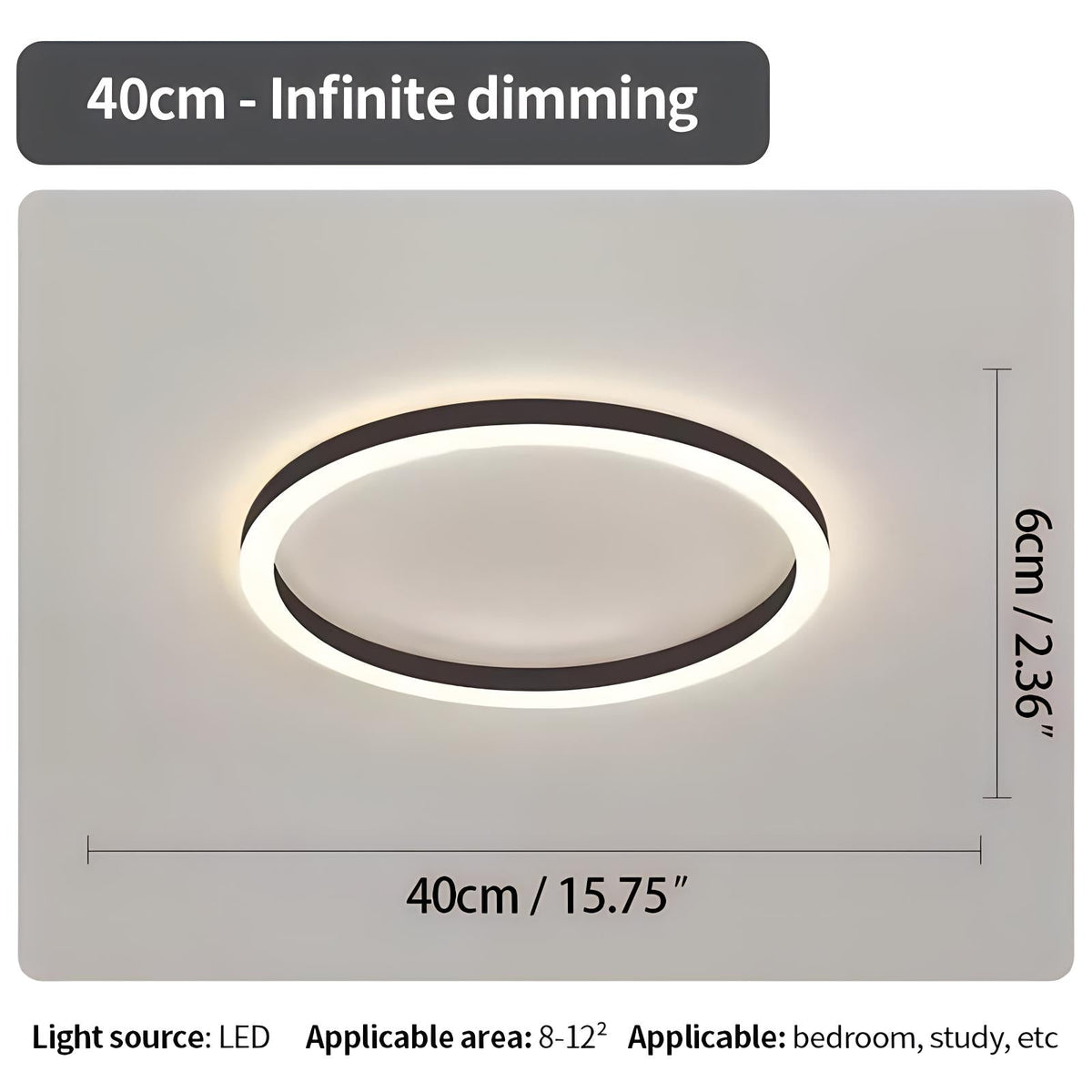 Nordic Circular LED Ceiling Lamp for Bedroom – detail 9