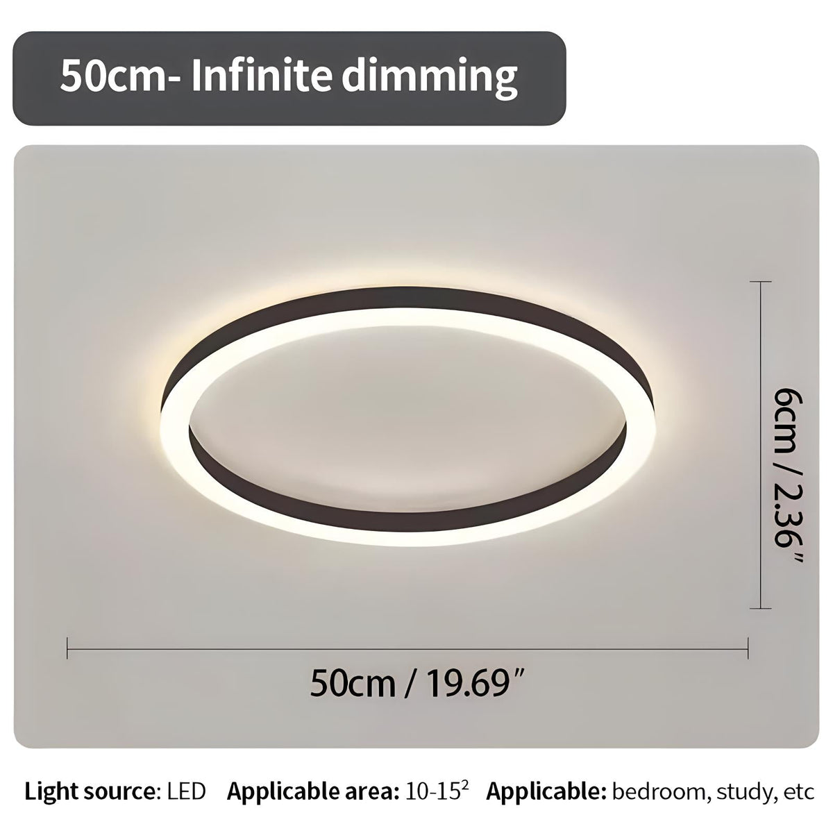 Nordic Circular LED Ceiling Lamp for Bedroom – detail 10