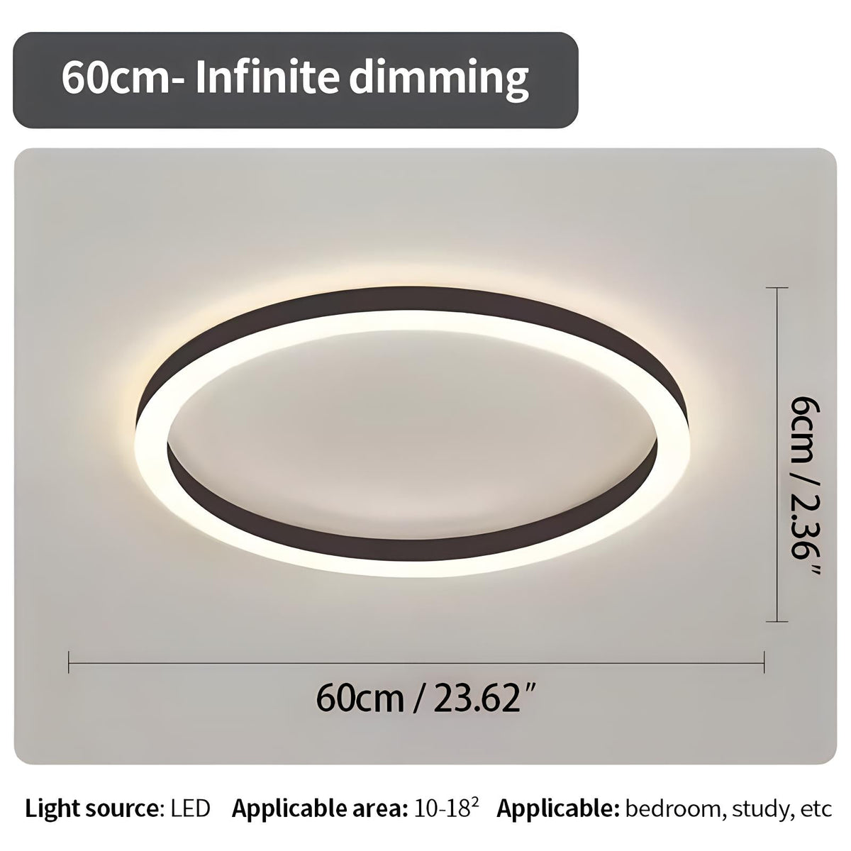 Nordic Circular LED Ceiling Lamp for Bedroom – detail 11