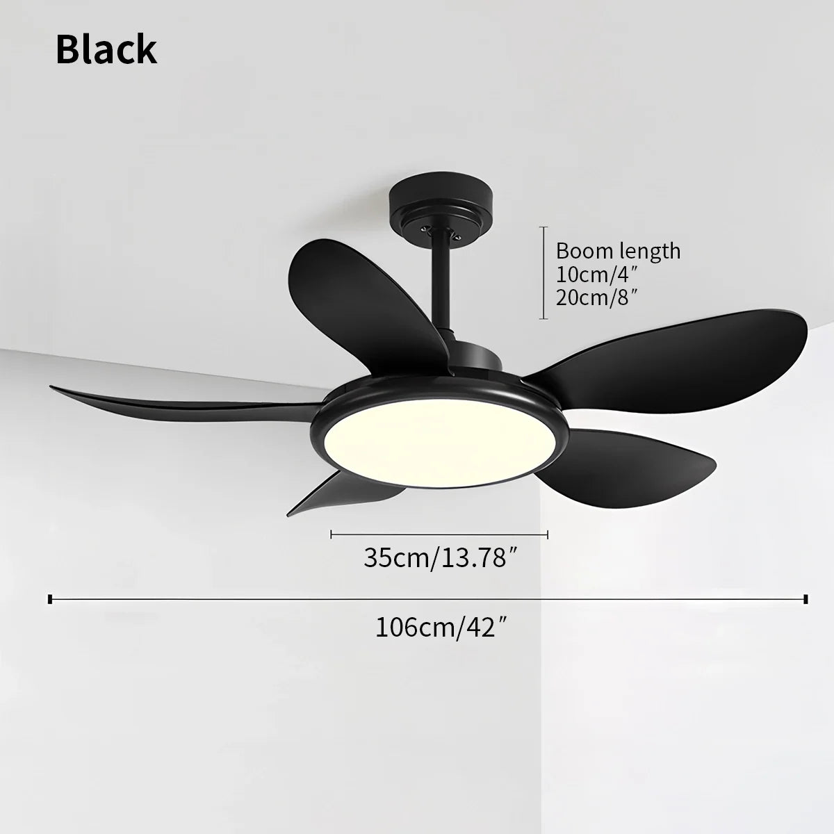 5-Blade Wood Ceiling Fan with Light for Living Room – Wood detail 12