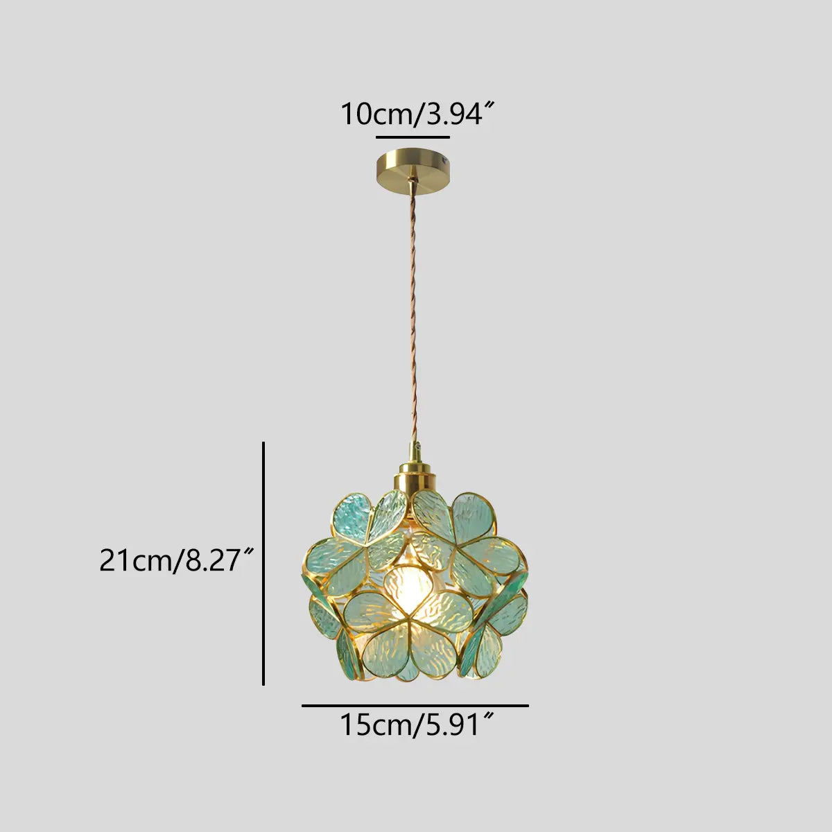 Cherry Blossom Stained Glass Pendant Light – Glass detail 4