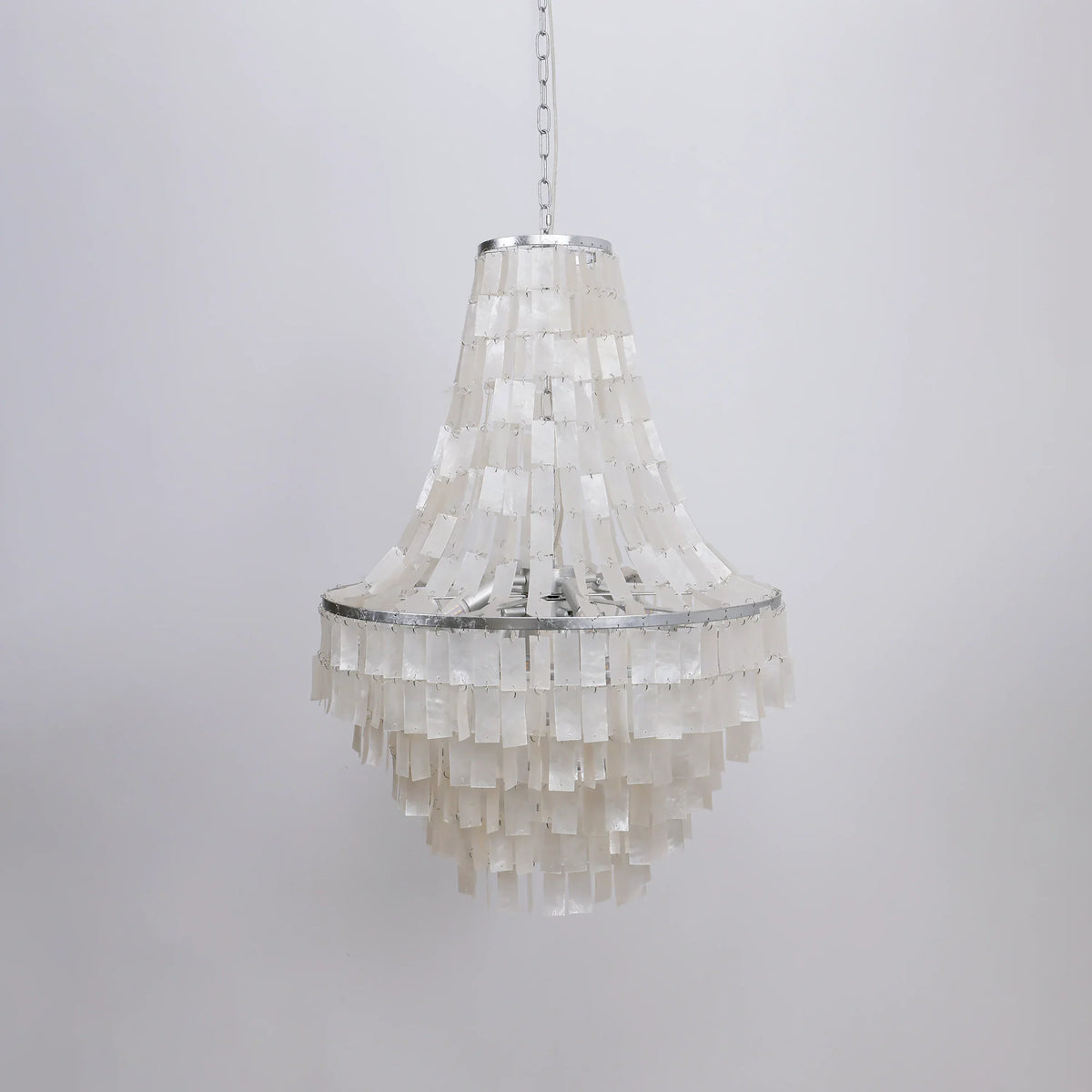 Boho Tiered Capiz Iron Chandelier – Iron detail 23