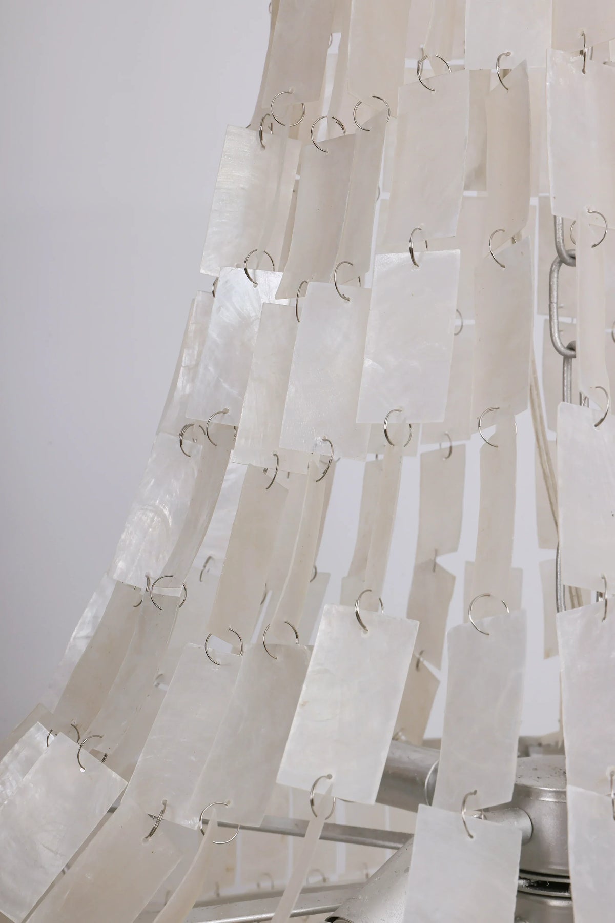 Boho Tiered Capiz Iron Chandelier – Iron detail 14
