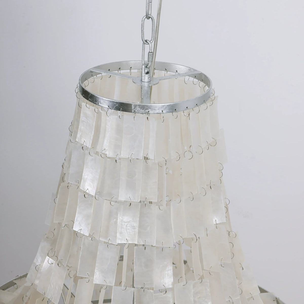 Boho Tiered Capiz Iron Chandelier – Iron detail 17