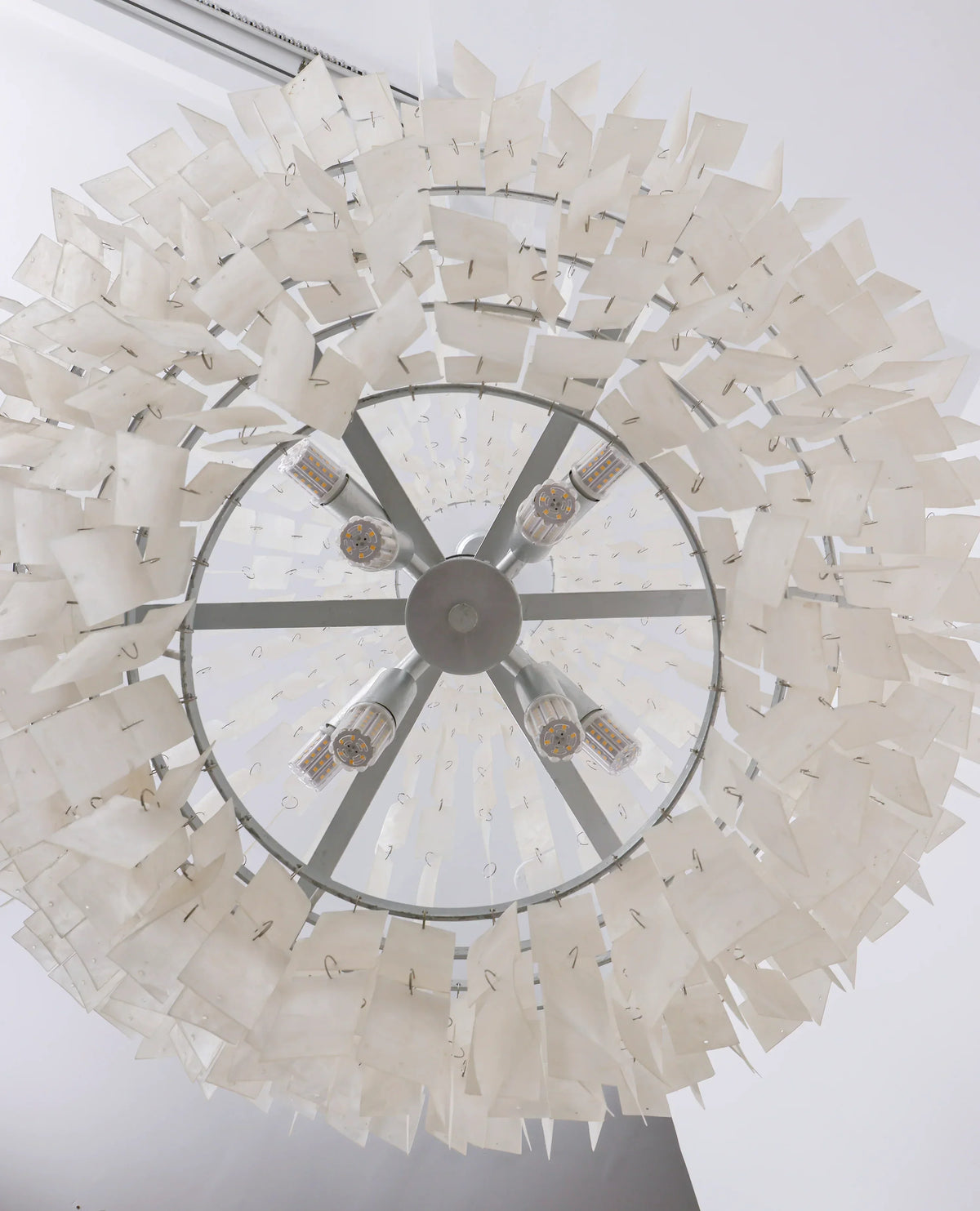 Boho Tiered Capiz Iron Chandelier – Iron detail 19
