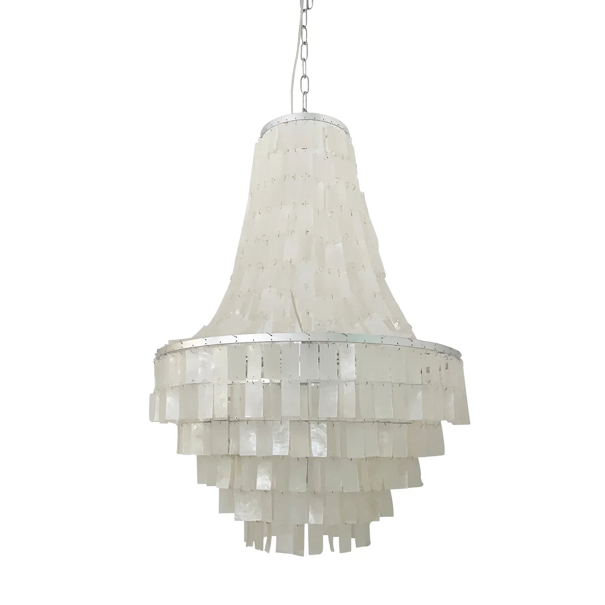 Boho Tiered Capiz Iron Chandelier – Iron detail 24