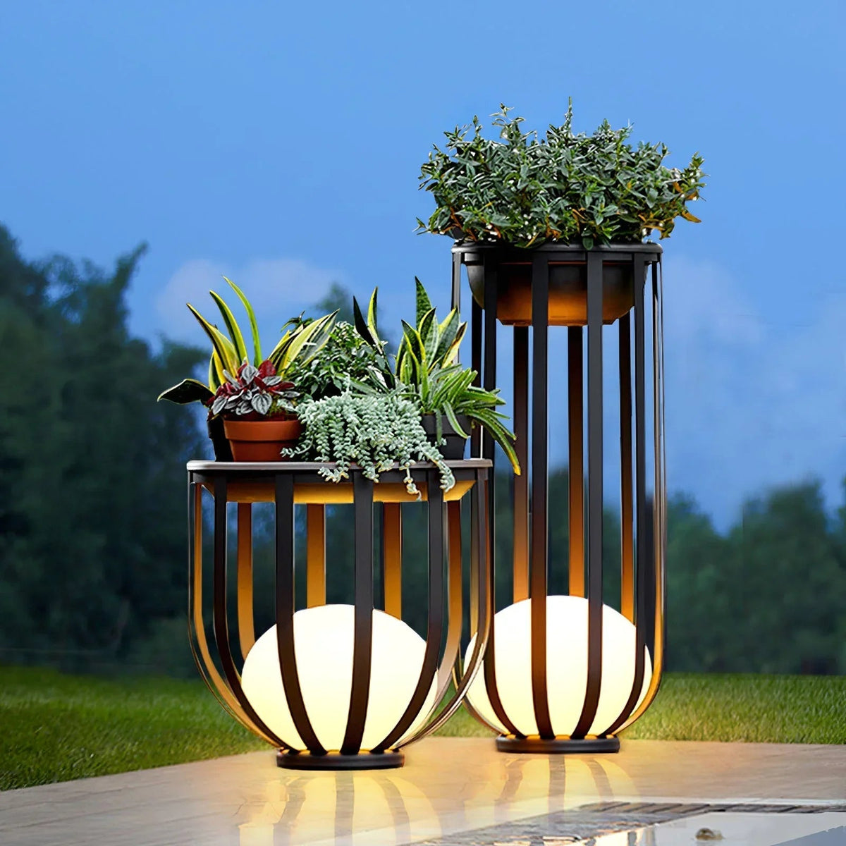 Bols Outdoor Garden Lamp Steel – Steel detail 2