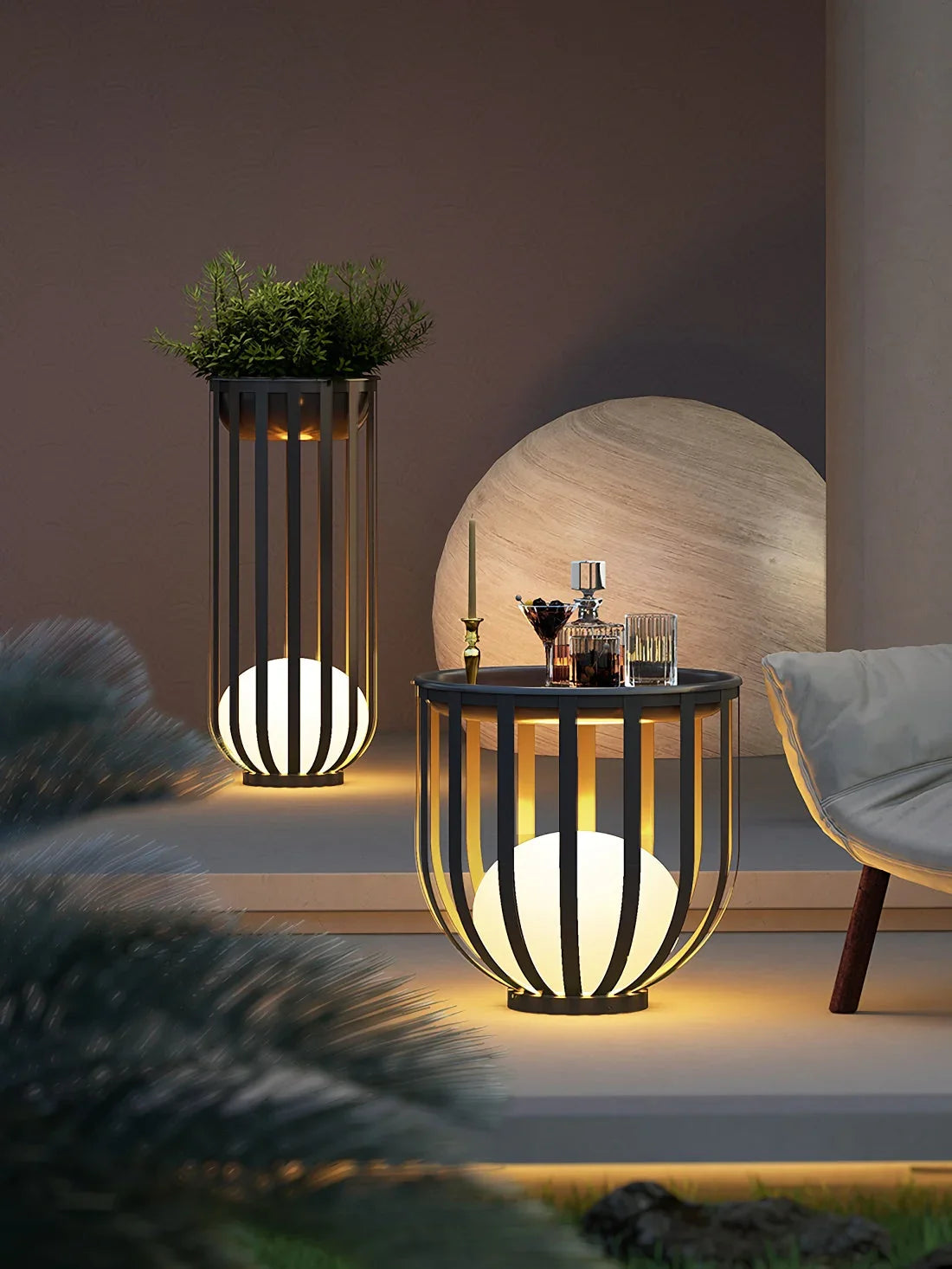 Bols Outdoor Garden Lamp Steel – Steel detail 4