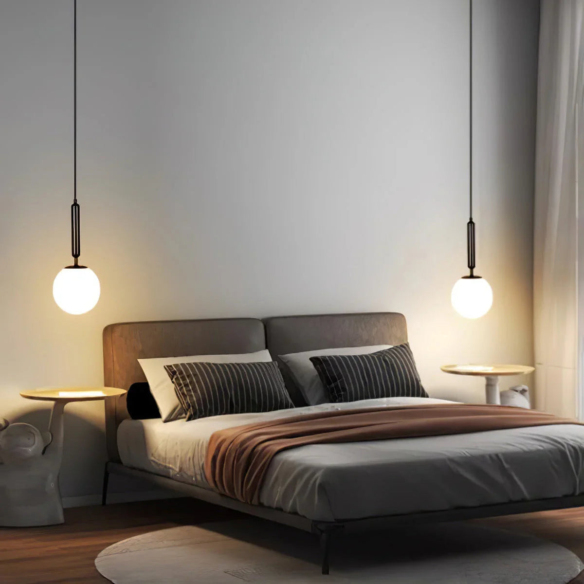 Round Bosso Alabaster Pendant Lamp – Alabaster detail 14
