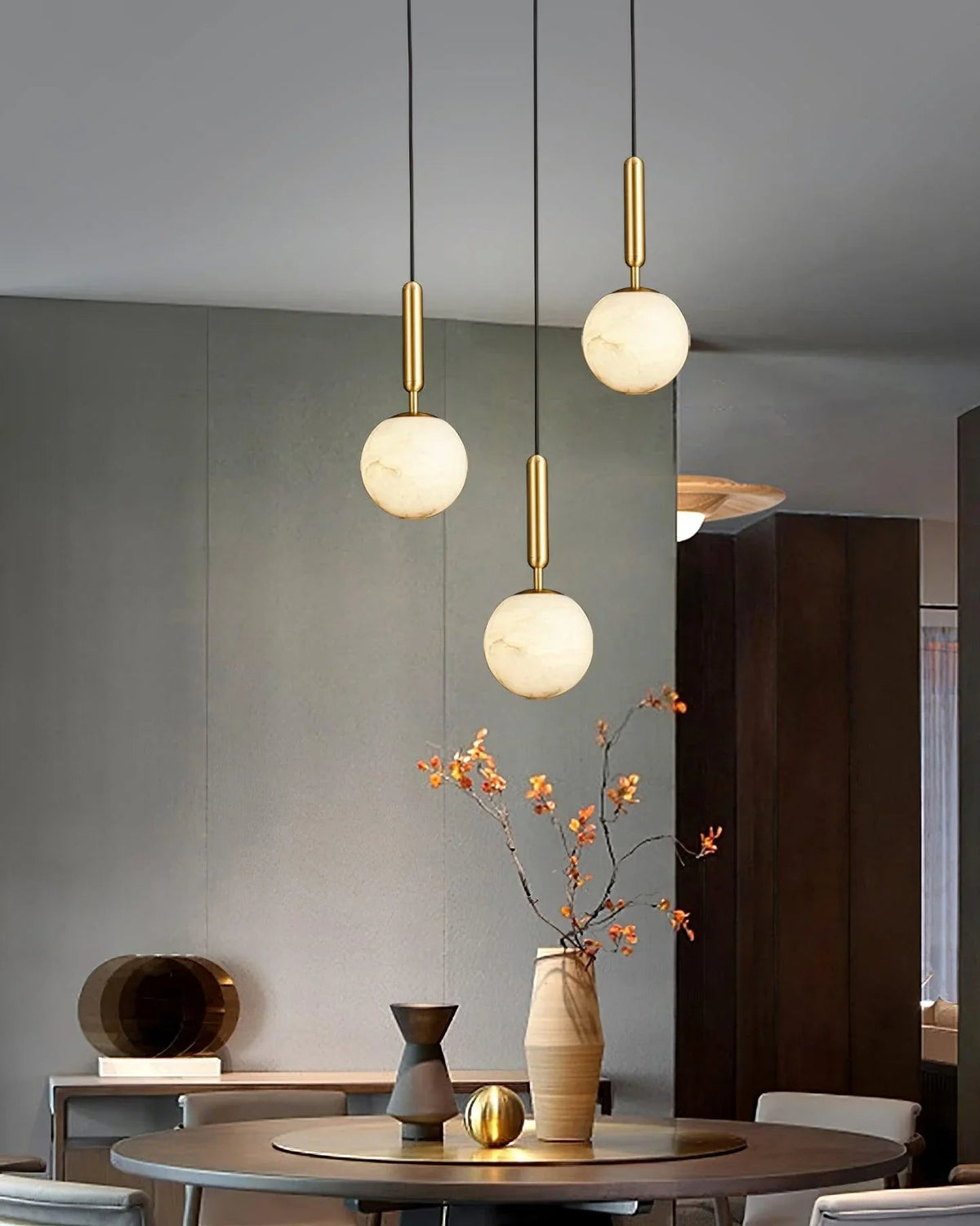 Round Bosso Alabaster Pendant Lamp – Alabaster detail 16