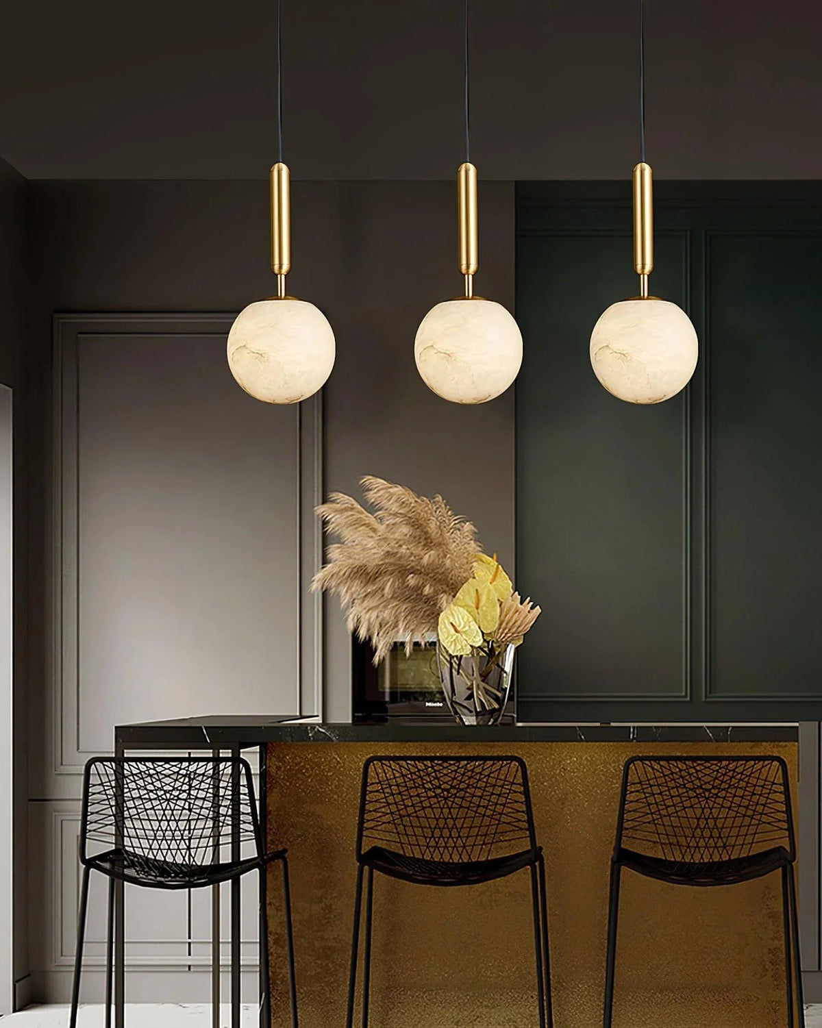 Round Bosso Alabaster Pendant Lamp – Alabaster detail 20