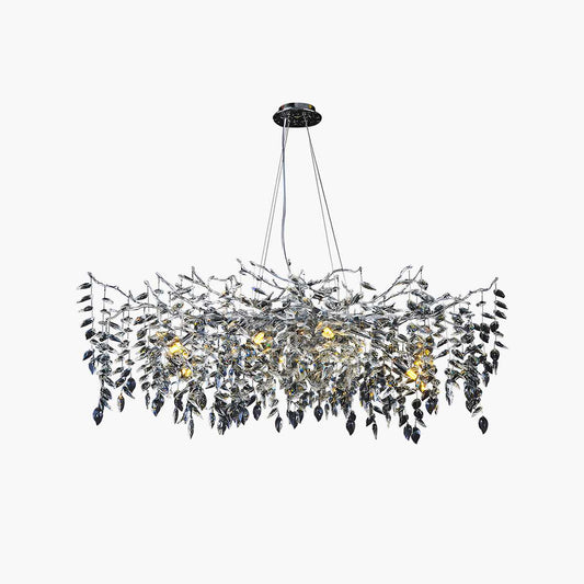 Leaf Crystal Chandelier for Living Room
