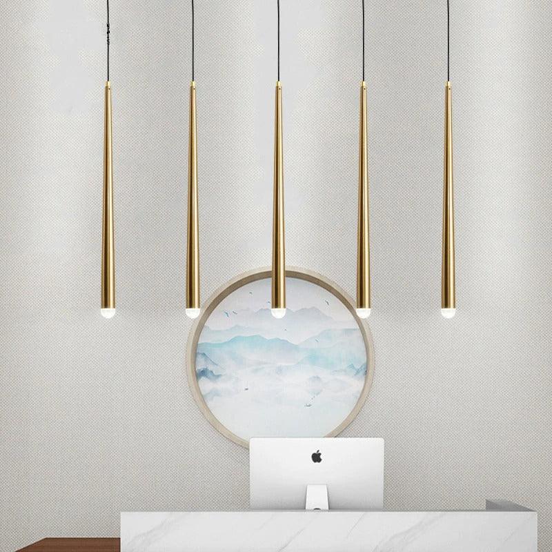 Brass Spinal Tube Combination Crystal Chandelier – Crystal detail 13