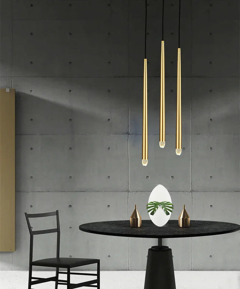 Brass Spinal Tube Combination Crystal Chandelier – Crystal detail 16
