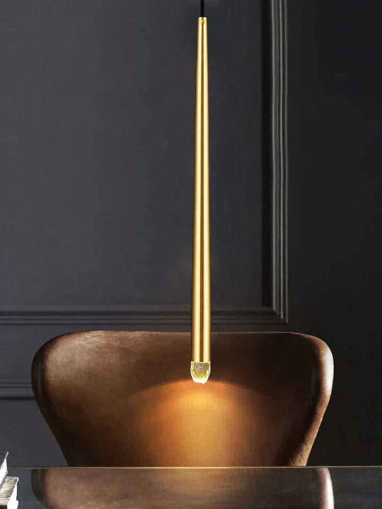 Brass Spinal Tube Combination Crystal Chandelier – Crystal detail 14