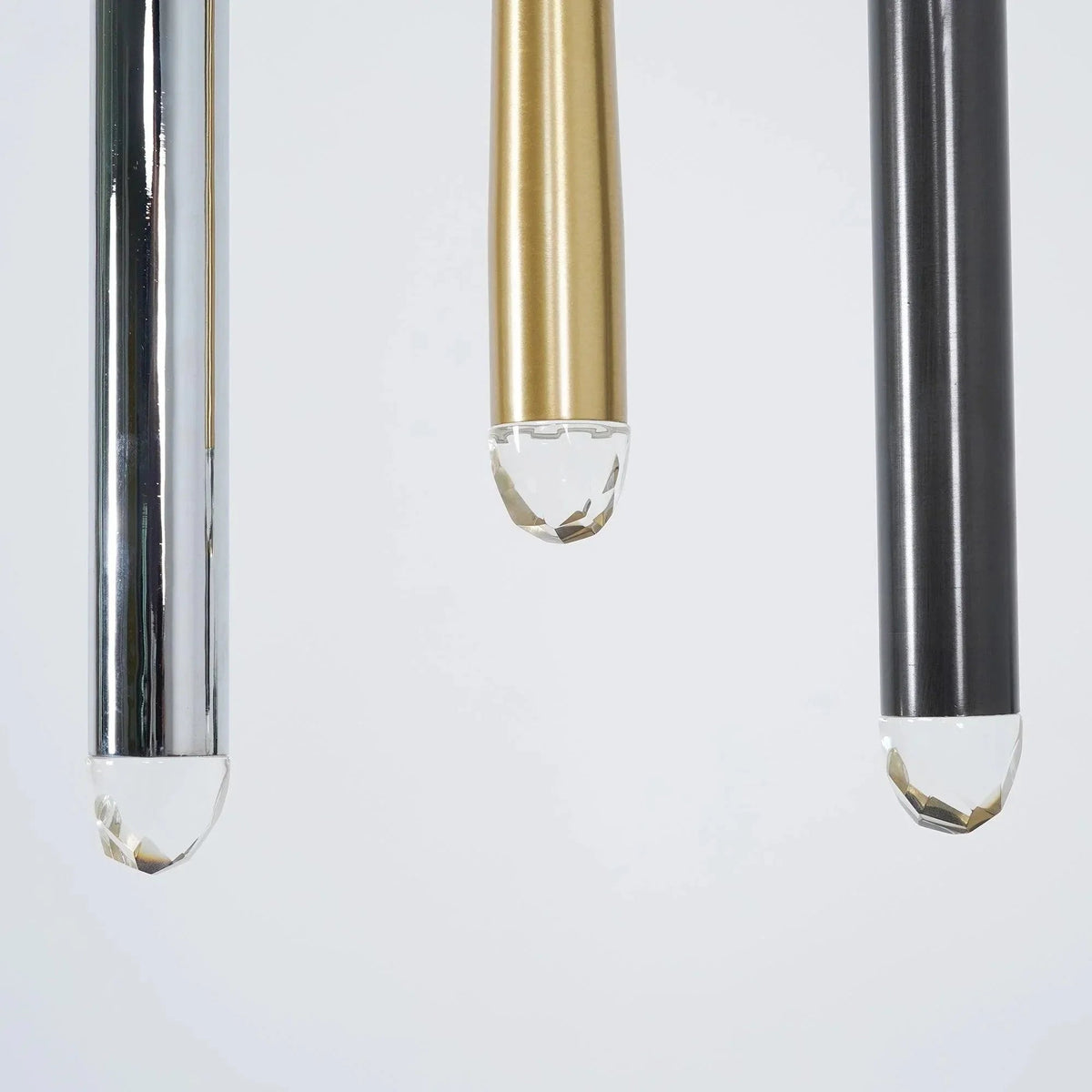 Brass Spinal Tube Combination Crystal Chandelier – Crystal detail 25