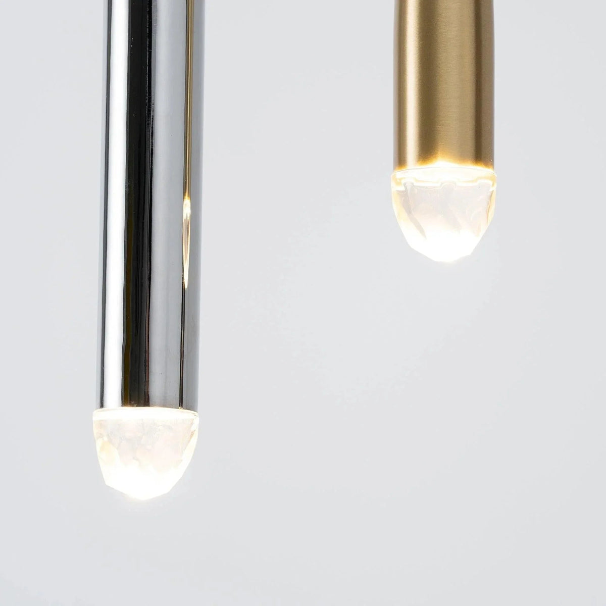 Brass Spinal Tube Combination Crystal Chandelier – Crystal detail 24