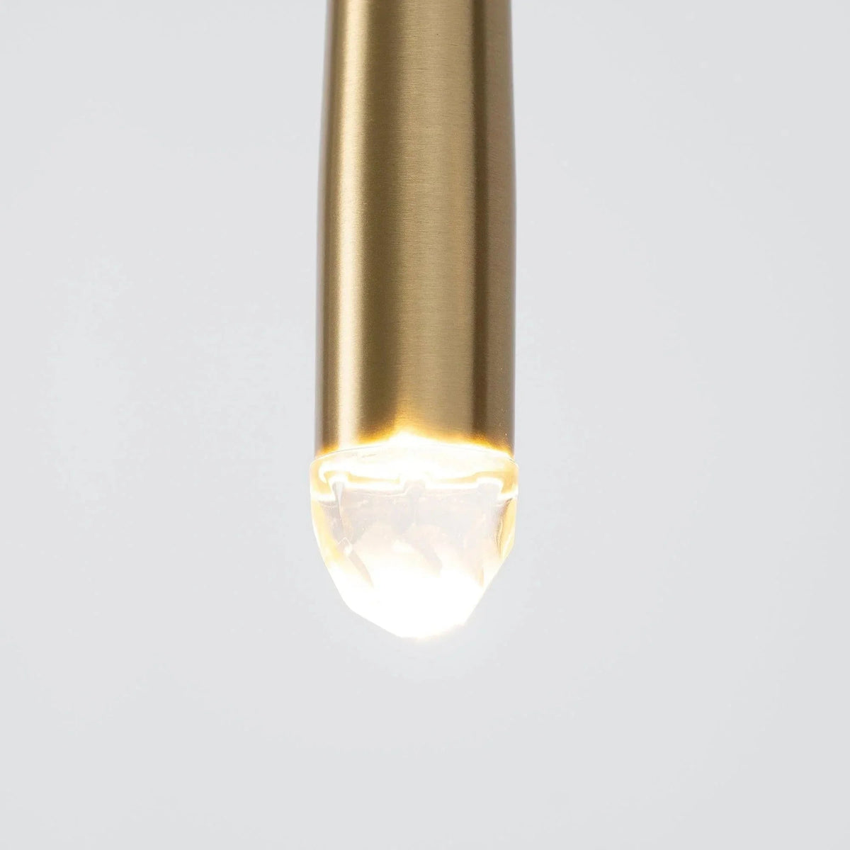 Brass Spinal Tube Combination Crystal Chandelier – Crystal detail 23