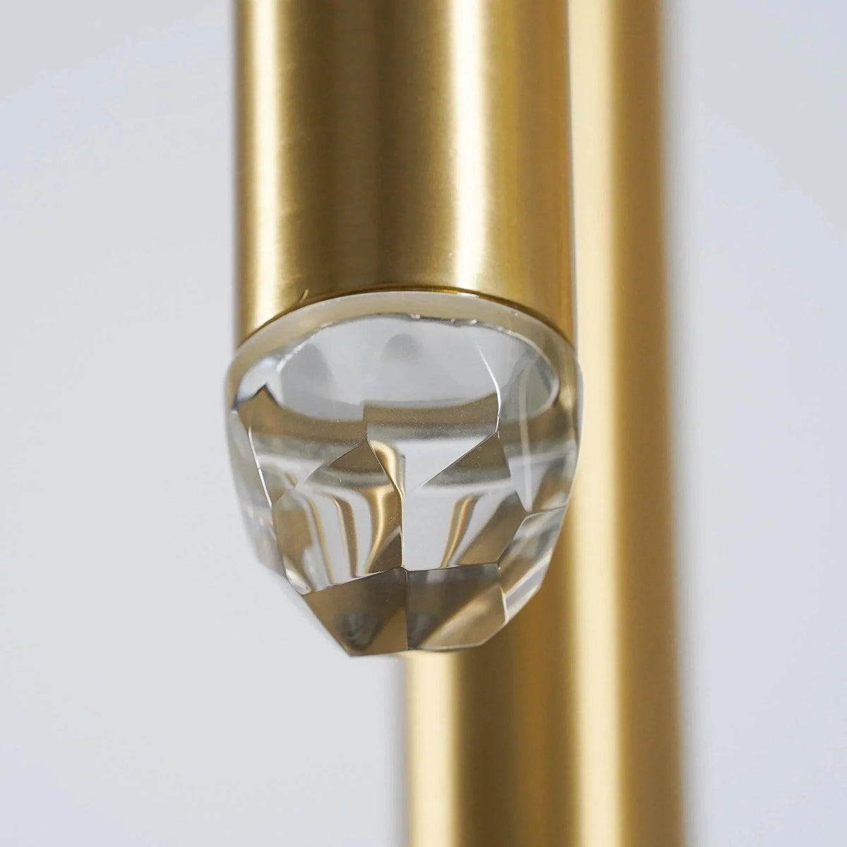 Brass Spinal Tube Combination Crystal Chandelier – Crystal detail 28
