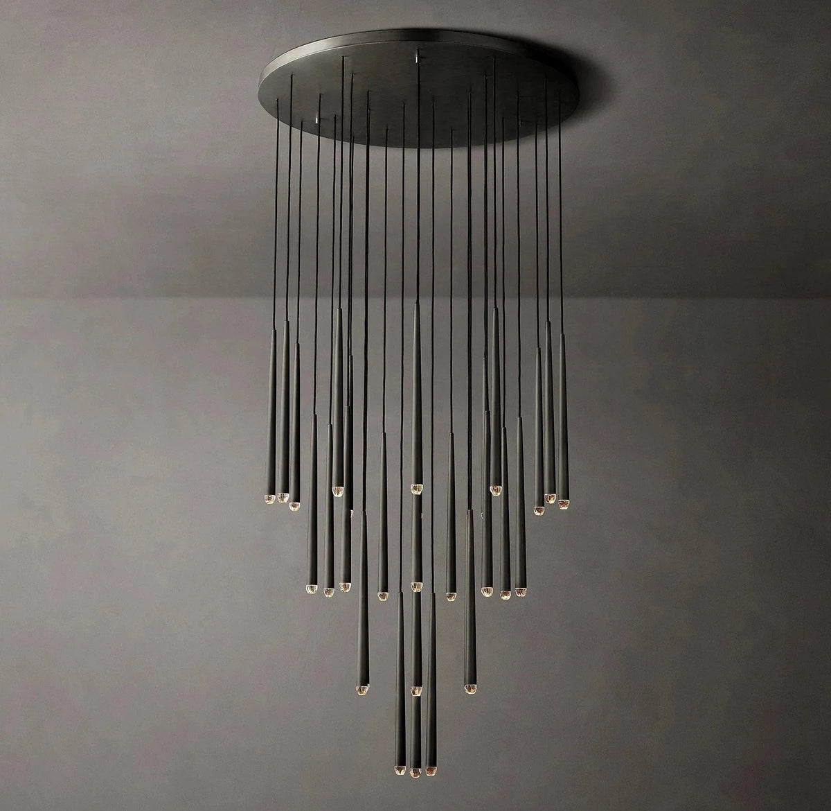 Brass Spinal Tube Combination Crystal Chandelier – Crystal detail 48
