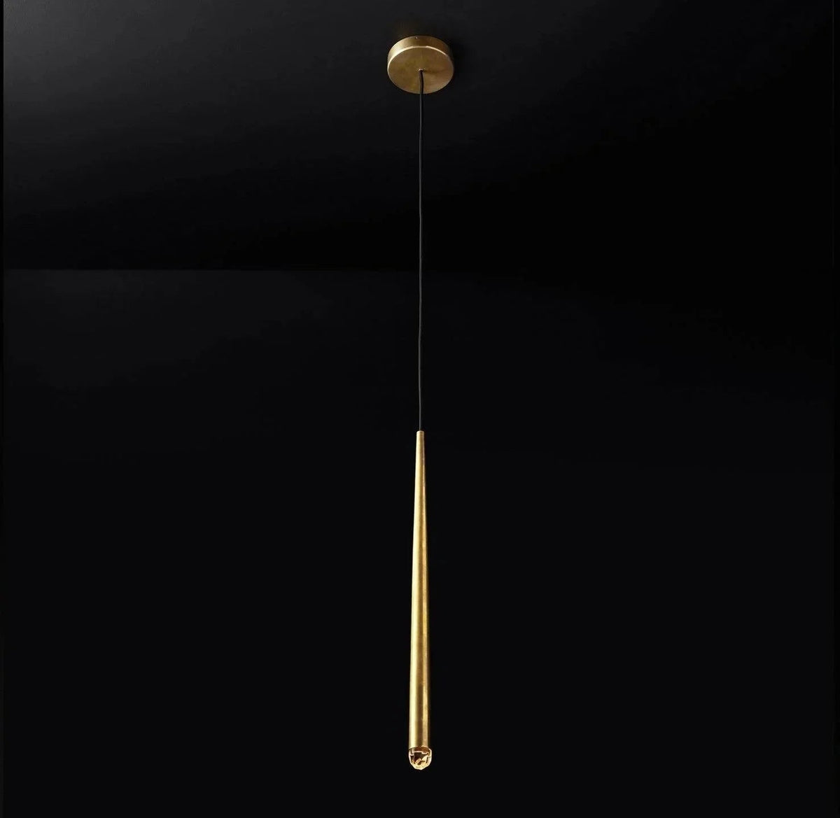 Brass Spinal Tube Combination Crystal Chandelier – Crystal detail 32