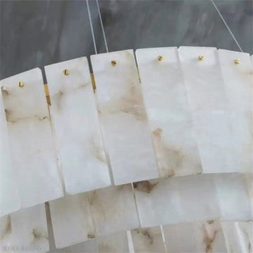 Brendra Alabaster Round Chandelier – Alabaster detail 4